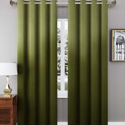 Aura Green Set of 2 Window Curtain-20