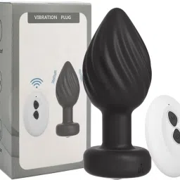 purvish Silicon Vibrating Body Massager Plug for Ultimate Relaxation with 10 friquency, Remote Controlled water resistance (SIZE-M) Rechargeable Massager-3
