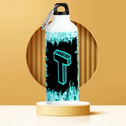 Alphabet Letter T Bottle Printed T Letter Sipper Hindi World (AS-04) 600 ml Water Bottle-image-22