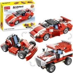 Red Super Speedster Race Car Building LEGO Blocks , 23 in 1-3