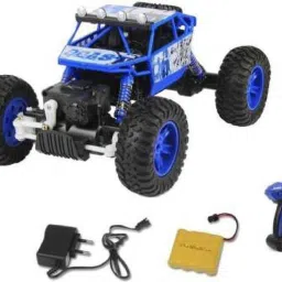 Rock Crawler All-wheel-drive R/C Car with light - included battery and charger (Blue)-34