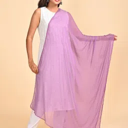 Chiffon Solid Purple Women Dupatta-image-82