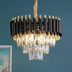 Black Golden 300mm Chain Aluminium Light Hanging Chain Rod-image-7