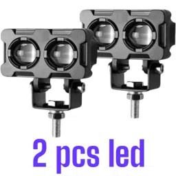 2 LED Lens LED Fog Light for bike White/Amber for All Motorbike Cars pack Of 2 Fog Lamp Van, Car, Truck, Motorbike LED (12 V, 35 W)-image-3