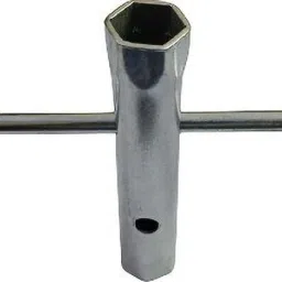 Hero Honda spark plug Spanner opening tool Double Sided Pipe Wrench with Tommy Bar Silver Double Sided Pipe Wrench-image-4