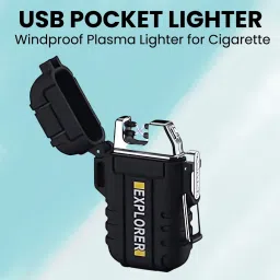 Explorer USB (Cigaratte Lighter)Windproof Flameless ARC Rechargeable LighterD96 Explorer USB (Cigaratte Lighter)Windproof Flameless ARC Rechargeable LighterD96 Pocket Lighter-picture-18