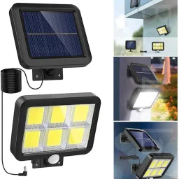 Solar Motion Sensor Light,3 Lighting Modes,120 COB LED Light, Garden Solar Light Street Light Outdoor Lamp-image-25