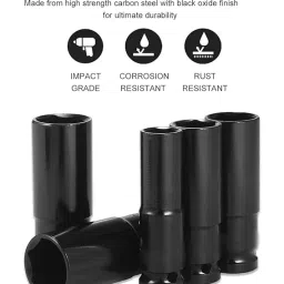 adawat 10 Pieces Deep Impact Socket Set 1/2-Inch Hex Socket Set image 4