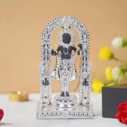 Decorative Silver Plated Ram Lalla With Arch Showpiece Ideal for Home & Office Decorative Showpiece-22 cm-image-66