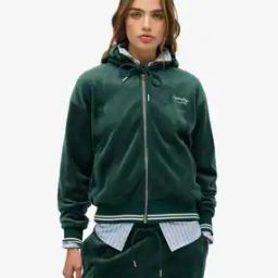 Women Country Club Velour Regular Fit Hoodie-image-50