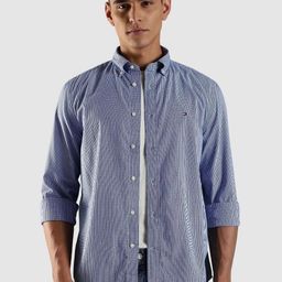 Tommy Hilfiger Button-Down Collar Micro Checks Checked Cotton Shirt-picture-24