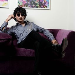 HOUSE OF MAHNOTS Men Comfort Slim Fit Floral Printed Spread Collar Satin Casual Shirt-image-87