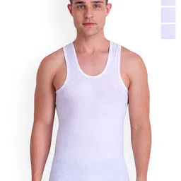CAVENDERS Pack of 4 Cotton Scoop Neck Basic Vest soft White Premium quality Dno-v55st-image-52