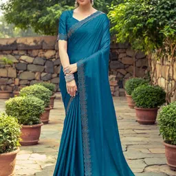 KALINI Beads and Stones Saree With Matching Blouse Piece-image-29