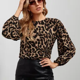 Dream Beauty Fashion Animal Print Puff Sleeve Top-picture-20