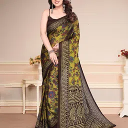 SUPERLAXMI Floral Printed Pure Chiffon Saree-41