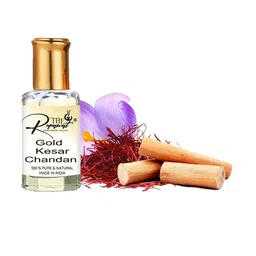 THE RUPAWAT Perfumery House Gold Kesar Chandan 100% Natural Alcohol-Free Attar - 12 ml-image-13