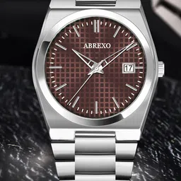 Abrexo Men Dial & Stainless Steel Bracelet Style Straps Analogue Watch Abx5500-Brown-image-97