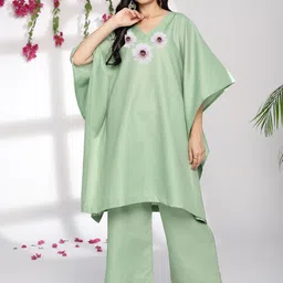 LetsDressUp V Neck Cotton Kimono Sleeves Kaftan Kurta-picture-57