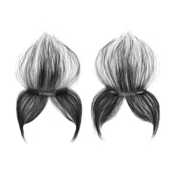 RITZKART Clip In Straight Scalp Topper Hair Extension- Black- 10 Inch-image-38