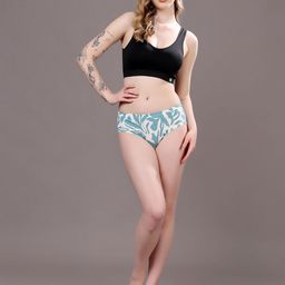 Louis Bayrad Plus Size Printed High-Rise Full Coverage Hipster BriefsLBN 1040 Multi Sky B image 5