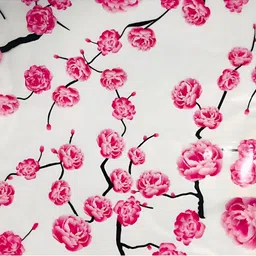 INDIAN ROYALS Pink & White Printed Rose Design Waterproof Wall Sticker-image-32
