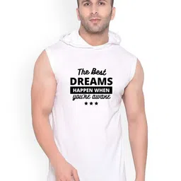 FABSTIEVE Printed Cotton Hooded Neck Basic Gym-Vest-55