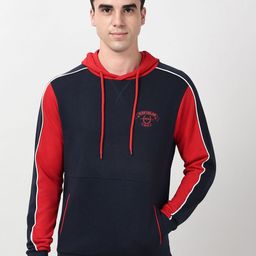 Peter England Casuals Men Colourblocked Hooded Sweatshirt-picture-15