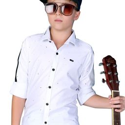 MashUp Boys Classic Spread Collar Conversational Printed Cotton Casual Shirt-image-48
