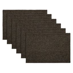 Kuber Industries Black Multiuses Jute Table Placemat For Kitchen Dining Table Set of 6-7