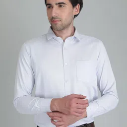 TQS Men Cutaway Collar Solid Cotton Formal Shirt-picture-14
