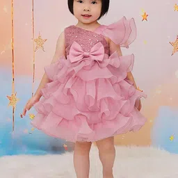 LULU & SKY Girls Flutter Sleeve A-Line Dress-43