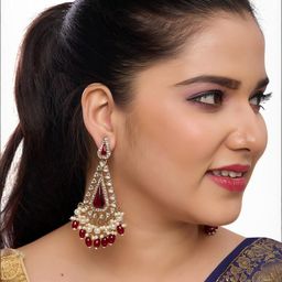 R A Enterprises Women Maroon Earrings-47