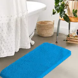 Banchmark Home Furnishings Blue 2200 GSM Microfiber Anti-Slip High Absorbent Bath Rug-17