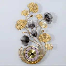 THREADVIBE LIVING Yellow & White Non-Ticking Decorative Wall Clock-image-58