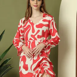 TAG 7 Women Print A-Line Dress-22