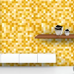 ArtzFolio Printed UV-Resistant Anti-Bacterial Golden Geometric PatternPeel & Stick Wallpaper-image-54
