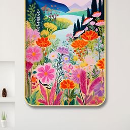 Livin'luxe Pink& White Wooden Floral and Botanical Painting Wall Art-image-77