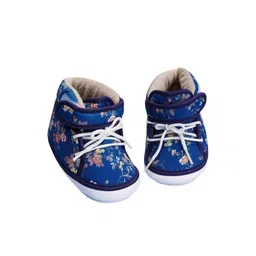 Neska Moda 18 To 24 Months Baby Boys & Girls Denim Velcro Chu Chu Musical Shoes/ Booties (Toe to Heel Length - 15 cm, Black)-14