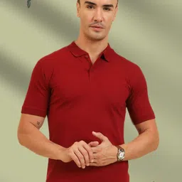 UNIQSOME Men Solid Polo Collar Soft Cotton T-shirt-picture-5