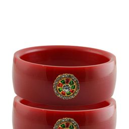Vidhya Kangan Red Plastic Bangles-image-127