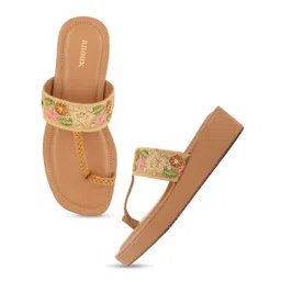 Anouk Textured Block Sandals with Buckles image 4