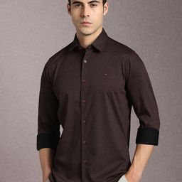 Louis Philippe Sport Men Geometric Printed Half Sleeves Cotton Shirt-picture-32