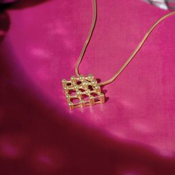 Mia by Tanishq 14KT BIS Hall Mark Webbed Sphere Gold Pendant-2.17gm-image-17