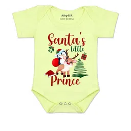 Arvesa Kids-Unisex Yellow Cotton Rompers-picture-22