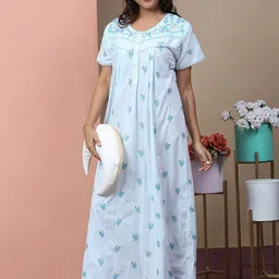 9shines Label Embroidered Maxi Nightdress-picture-17