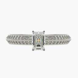 VALANOVA Women 18 Kt White Gold & Certified Lab Grown Diamond 0.80cts Diamond Ring-image-17