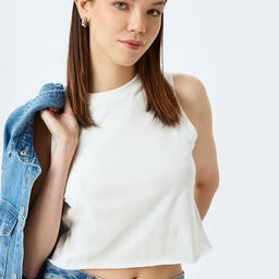 Koton Cotton Crop Top-image-53