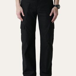 PERCH Men Black Solid Cargo Trouser-image-53