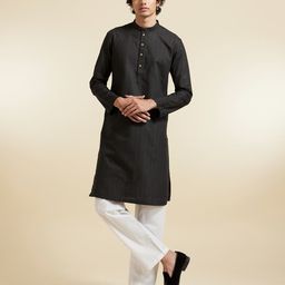 diwas by manyavar Men Cotton Blend Kurta Pyjama Set-picture-1